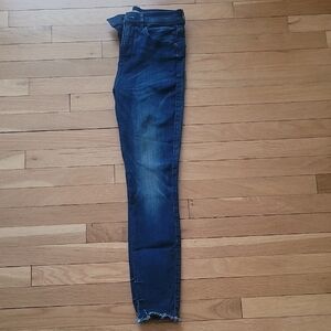 Express Dark Wash Ankle Skinny High Rise Jeans